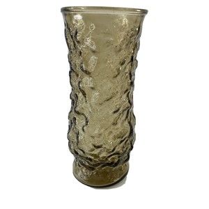 Crinkle Glass Vase Vintage 1960's E. O. Brody Co. Cleveland Ohio 8.75”‎